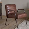 Hadithi Leather Occasional Chair - Chocolate Brown