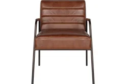 Hadithi Leather Occasional Chair - Chocolate Brown