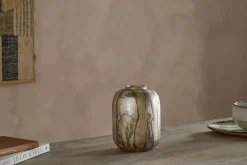 Hamira Recycled Glass Vase - Silver Rust