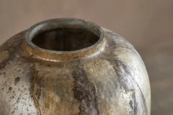 Hamira Recycled Glass Vase - Silver Rust