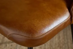 Harsha Leather Dining Chair - Aged Tan