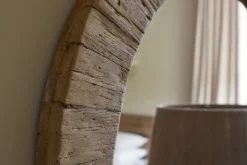 Ibo Reclaimed Round Wall Mirror - Natural