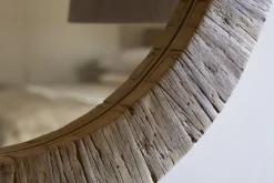 Ibo Reclaimed Round Wall Mirror - Natural