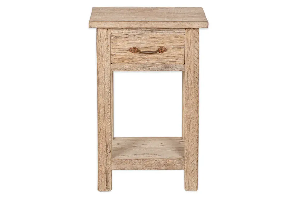 Ibo Reclaimed Wood Bedside Table - Natural