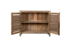 Ibo Reclaimed Wooden Slatted Sideboard - Natural
