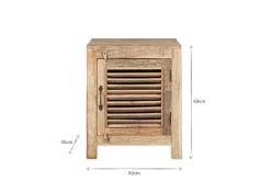 Ibo Reclaimed Wooden Slatted Cabinet – Natural - Small