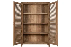 Ibo Reclaimed Wooden Slatted Cabinet – Natural - Large