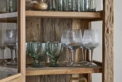 Ibo Reclaimed Wood & Glass Cabinet - Natural - Tall