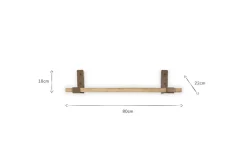 Ibo Reclaimed Wood & Iron Shelf - Natural