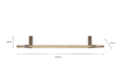 Ibo Reclaimed Wood & Iron Shelf - Natural
