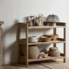 Ibo Reclaimed Wood Pantry Standing Shelves - Natural