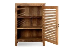 Ibo Reclaimed Wood Slatted Low Cabinet - Natural