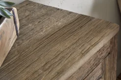 Ibo Reclaimed Wood Slatted Low Cabinet - Natural