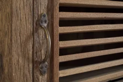 Ibo Reclaimed Wood Slatted Low Cabinet - Natural