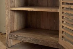Ibo Reclaimed Wood Slatted Low Cabinet - Natural