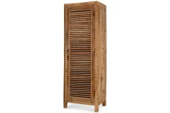 Ibo Reclaimed Wood Slatted Tall Cabinet - Natural - Tall
