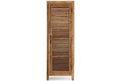 Ibo Reclaimed Wood Slatted Tall Cabinet - Natural - Tall