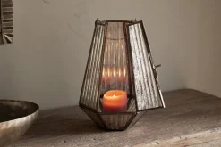 Igbo Lantern - Brass & Clear