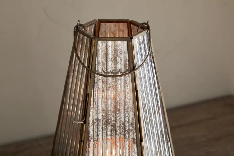 Igbo Lantern - Brass & Clear