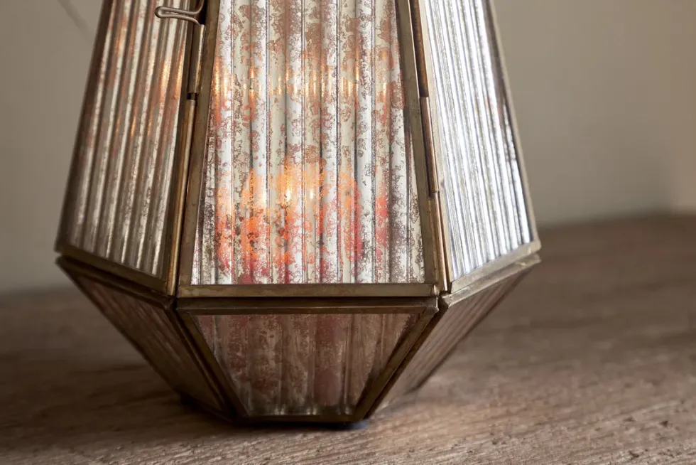 Igbo Lantern - Brass & Clear