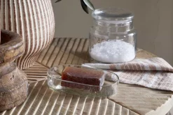 Ilcoso Recycled Hammered Glass Soap Dish - Clear