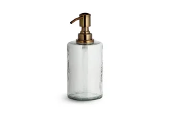 Ilcoso Recycled Hammered Glass Soap Dispenser - Clear