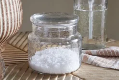 Ilcoso Recycled Hammered Glass Storage Pot - Clear