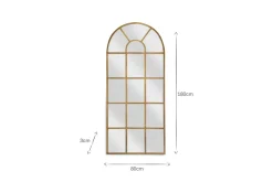 Imoma Iron Full Length Arch Mirror - Brass