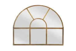 Imoma Iron Overmantel Arch Mirror - Brass