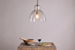 Inayah Recycled Glass Pendant - Clear