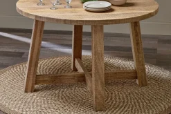 Indali Mango Wood Round Dining Table - Natural