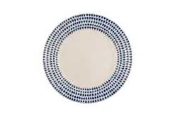 Indigo Drop Dinnerware Set - Cream & Indigo (Set of 12)