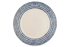 Indigo Drop Dinnerware Set - Cream & Indigo (Set of 12)