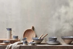 Indigo Drop Jug - Cream & Indigo - Large