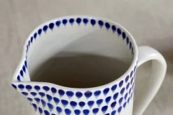 Indigo Drop Jug - Cream & Indigo - Small