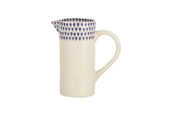 Indigo Drop Jug - Cream & Indigo - Small
