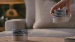 Indigo Drop Mug - Cream & Indigo - Large (Set of 2)
