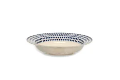 Indigo Drop Pasta Bowl - Cream & Indigo