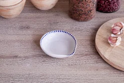 Indigo Drop Spoon Rest - Cream & Indigo