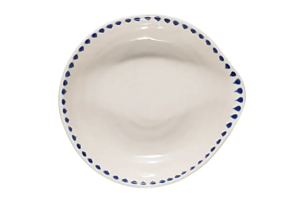 Indigo Drop Spoon Rest - Cream & Indigo