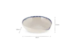 Indigo Drop Spoon Rest - Cream & Indigo