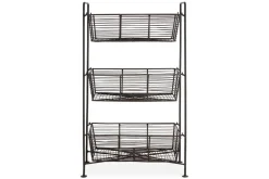 Inkollu Three Tier Storage Stand - Antiqued Brass