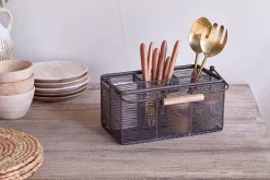 Inkollu Wire Cutlery Holder - Aged Brass