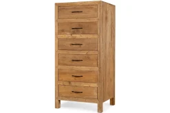 Iya Reclaimed Wood Tall Boy Chest of Drawers - Natural