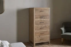 Iya Reclaimed Wood Tall Boy Chest of Drawers - Natural