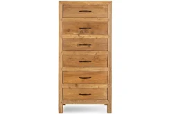 Iya Reclaimed Wood Tall Boy Chest of Drawers - Natural