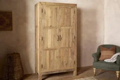 Iya Reclaimed Wood Wardrobe - Natural