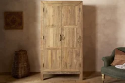 Iya Reclaimed Wood Wardrobe - Natural
