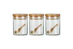 Izaan Spice Jar - Clear - (Set of 3)