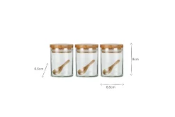Izaan Spice Jar - Clear - (Set of 3)